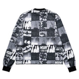BLACK ARCHIVE PATCH WAFFLE CREWNECK