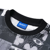 BLACK ARCHIVE PATCH WAFFLE CREWNECK