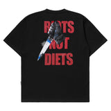 インサージェント・クラブ - Tシャツ「Kaos Riots Not Diets」ブラック