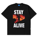インサージェントクラブ - Tシャツ カオス ステイアライブ ブラック