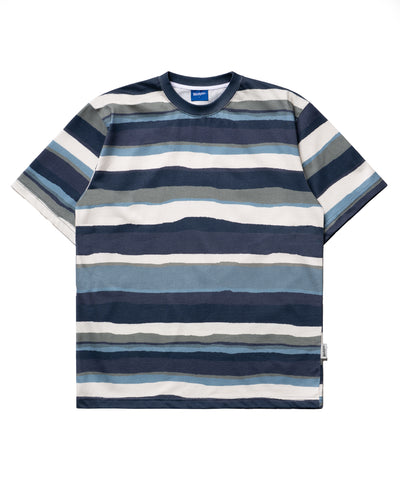 インサージェントクラブ - Tシャツ カオス ストライプ ブリスフル ブルー