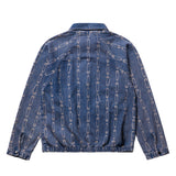 BLUE CLIPSE JACQUARD WORK JACKET