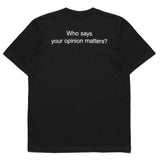 インサージェント・クラブ - Tシャツ「Opinion Matters」ブラックイメージ