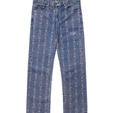 BLUE CLIPSE JACQUARD PANTS