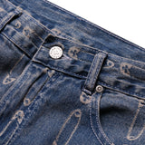 BLUE CLIPSE JACQUARD PANTS