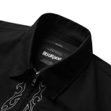 BLACK SIBER STRIPE WORK JACKET