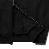 BLACK DOUBLE ZIP BOXY HOODIE
