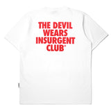 インサージェントクラブ - Tシャツ「カオス・ザ・デビル」ホワイト文字