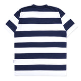 インサージェントクラブ - Tシャツ カオス ネイビー ホワイト ストライプ