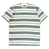 インサージェントクラブ - Tシャツ カオス グリーン ストライプ クリーム