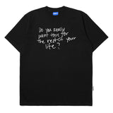 インサージェント・クラブ - Tシャツ「Kaos Your Life?」黒の文字