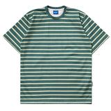 インサージェントクラブ - Tシャツ カオス ストライプ マラードグリーン