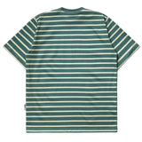 インサージェントクラブ - Tシャツ カオス ストライプ マラードグリーン