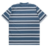 インサージェントクラブ - Tシャツ カオス ストライプ ミラージュブルー